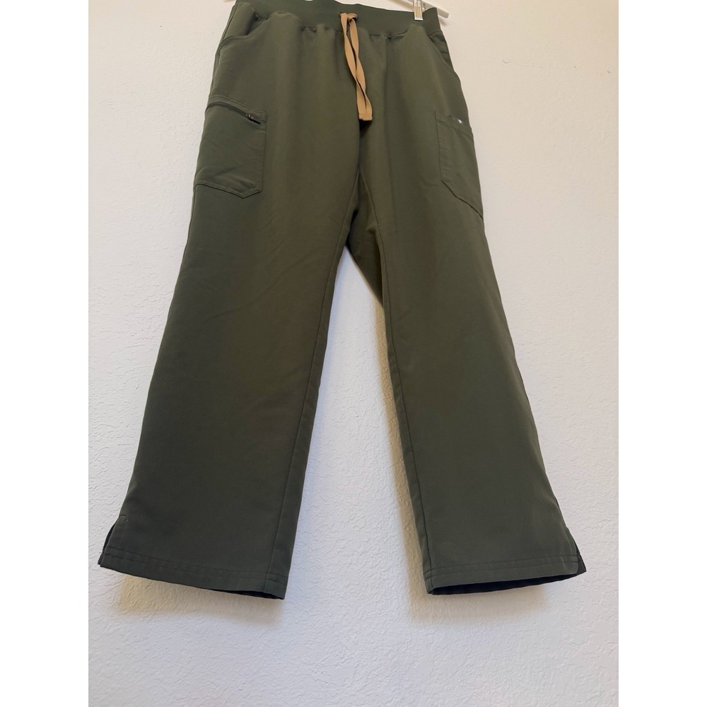 FIGS Yola High Rise Scrub Pants L Moss Healthcare Worker Apparel Medical Dental - Picture 6 of 16